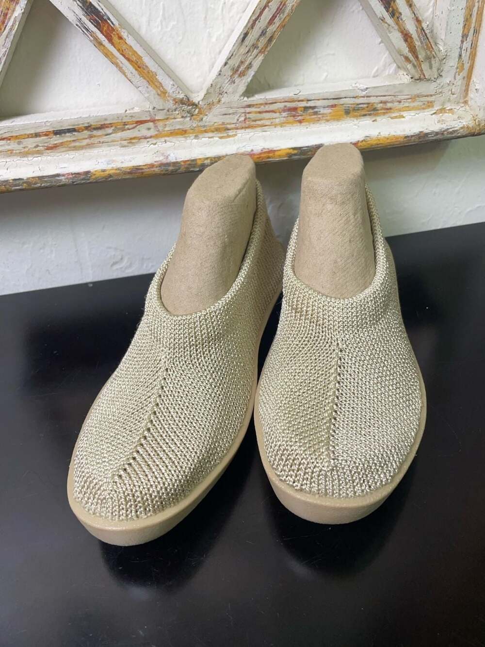 Travel  shoes Arcopedico Knit Slip-On Shoes Beige Size 6